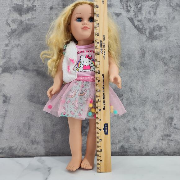 My Life 18" Blonde Doll Hello Kitty outfit - ADORABLE!!! open & close blue eyes - Picture 3 of 13